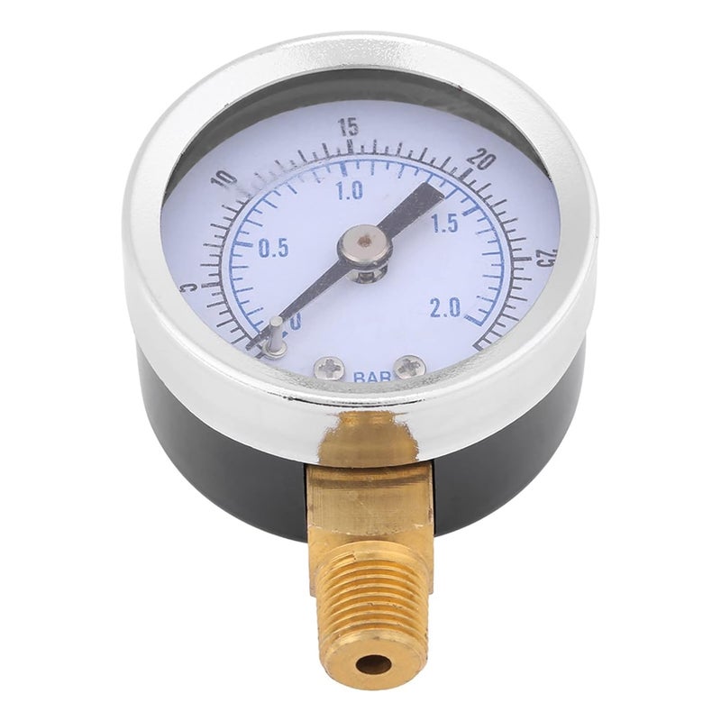 Mini Dial Pressure Gauge 0 30 PSI 2 Bar For Water Oil Compressor Hydraulic System - Image 5